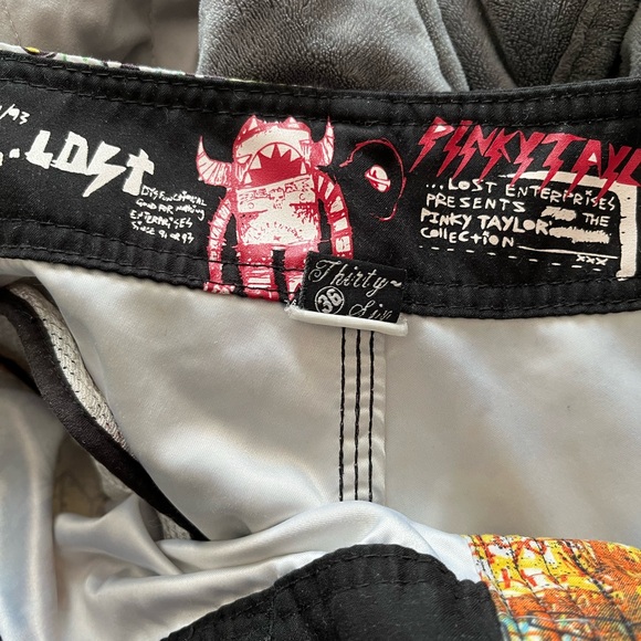 LOST ENTERPRISES X PINKIE TAYLOR Board Shorts size 36 - Picture 2 of 5